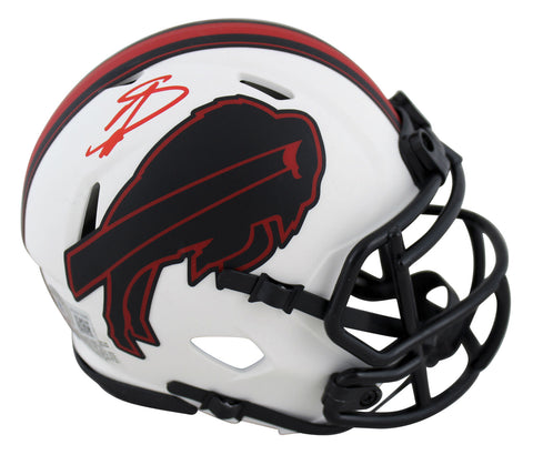 Bills Stefon Diggs Authentic Signed Lunar Speed Mini Helmet BAS Witnessed