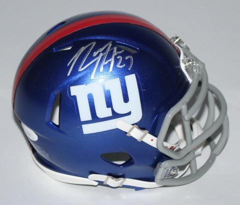Rodney Hampton Signed Giants Mini Speed Helmet (JSA COA) Super Bowl XXV Champ