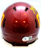 John Riggins Signed Washington Speed Mini Helmet- Beckett W Hologram *Yellow