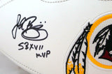 Williams/Riggins/Rypien Autographed WFT Logo Football w/SB MVP-Beckett W Holo