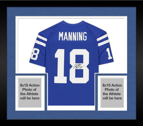 FRMD Peyton Manning Colts Signed Mitchell & Ness Replica Blue Jersey