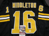 Rick Middleton Signed Boston Bruins Throwback Jersey (JSA COA) 3xAll Star R.W.