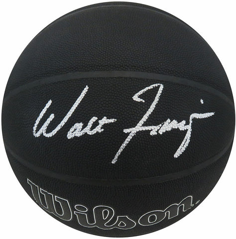 Walt Frazier Signed Wilson 75th Anniversary Logo Black NBA Basketball - (SS COA)