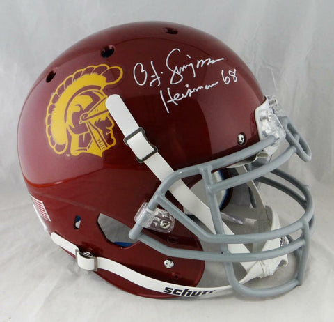 O. J. Simpson Signed USC F/S Schutt Authentic Helmet w/ Heisman- JSA W Auth *Whi