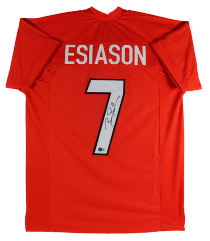 Boomer Esiason Authentic Signed Orange Pro Style Jersey Autographed BAS Witness