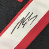 FRAMED Autographed/Signed MICHAEL MIKE VICK 33x42 Atlanta Black Jersey PSA COA