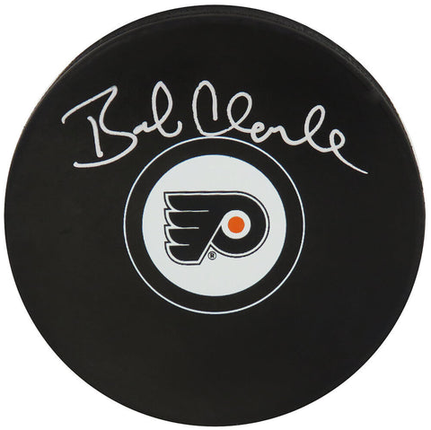 Bobby Clarke Signed Philadelphia Flyers Logo Hockey Puck - (SCHWARTZ COA)