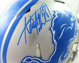 Adrian Peterson Signed Detroit Lions F/S Speed Authentic Helmet- Beckett W *Blue
