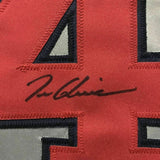FRAMED Autographed/Signed TOM GLAVINE 33x42 Atlanta Grey Baseball Jersey JSA COA