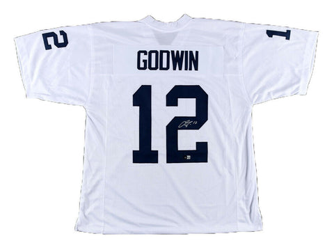CHRIS GODWIN AUTOGRAPHED PENN STATE NITTANY LIONS #12 WHITE JERSEY BECKETT