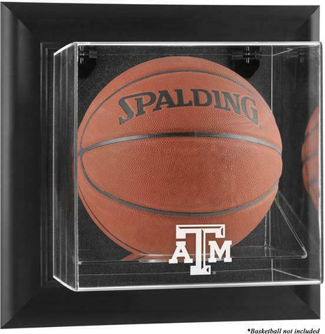 Texas A&M Aggies Black Framed Wall-Mountable Basketball Display Case - Fanatics