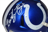 Kwity Paye Autographed Indianapolis Colts Flash Mini Helmet Beckett 38934