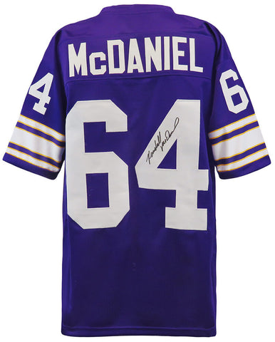 Randall McDaniel Signed Purple Throwback Custom Football Jersey - (SCHWARTZ COA)