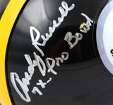 Ham Lambert Russell Autographed Pittsburgh Steelers Mini Helmet-Beckett W Holo