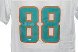 Mike Gesicki Autographed/Signed Pro Style White XL Jersey BAS 33199