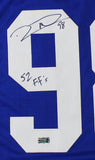 Robert Mathis Signed Indianapolis Custom Blue Jersey w/52 Forced Fumbles