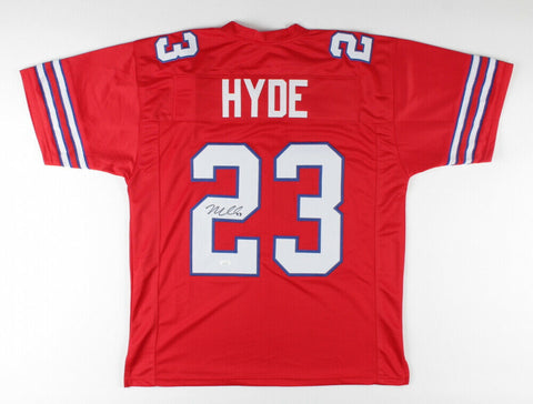 Micah Hyde Signed Buffalo Bills Red Home Jersey (JSA COA) 2017 Pro Bowl Def Back