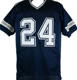 Marion Barber Autographed Blue Pro Style Jersey-Beckett W Hologram *Black