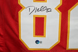 Dante Hall Autographed/Signed Pro Style Red XL Jersey Beckett 35510