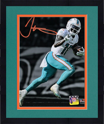Framed Tyreek Hill Miami Dolphins Autographed 8 x 10 Peace Sign Spotlight Photo