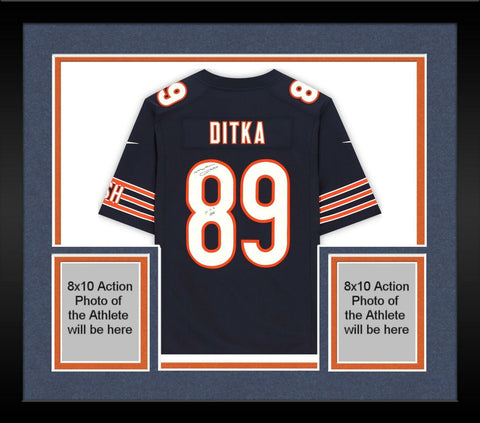 Framed Mike Ditka Chicago Bears Signed Navy Limited Jersey with "HOF 88" Insc