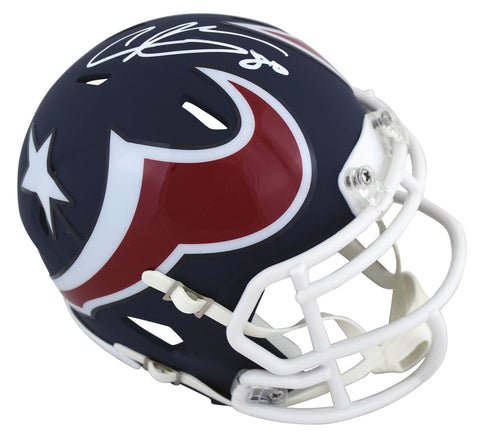 Texans Andre Johnson Authentic Signed AMP Speed Mini Helmet JSA Witness