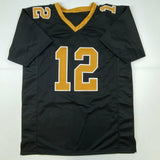 Autographed/Signed Marques Colston New Orleans Black Football Jersey JSA COA