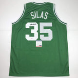 Autographed/Signed Paul Silas Boston Green Basketball Jersey PSA/DNA COA