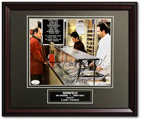 Larry Thomas Signed Autographed Inscribed Photo Framed to 11x14 Seinfeld JSA