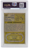 John Hannah autographed Patriots 1974 Topps Rookie Card #383 w/HOF (PSA)