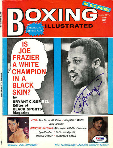 Joe Frazier Autographed Signed Boxing Illustrated Magazine Cover PSA/DNA #S48980