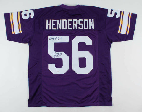 E. J. Henderson Signed Minnesota Jersey Inscribed " Viking For Life" (JSA Holo)
