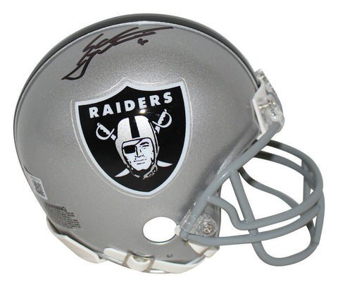 Sebastian Janikowski Autographed Oakland Raiders VSR4 Mini Helmet BAS 34054