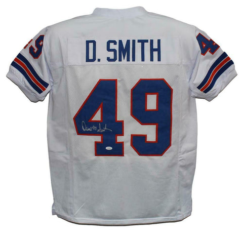 Dennis Smith Autographed/Signed Pro Style White XL Jersey JSA 34299
