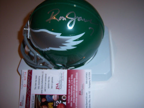 Autographed Ron Jaworski Mini Helmet coa JSA Certified