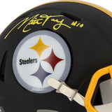 Mitchell Trubisky Steelers Signed Riddell Black Matte Speed Mini Helmet
