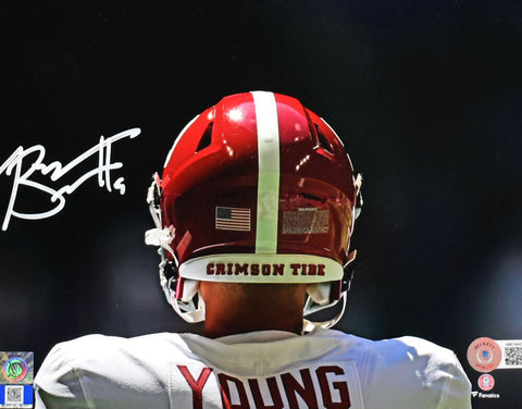 Bryce Young Signed Alabama Crimson Tide 8x10 Back View- Beckett W Hologram