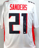 Deion Sanders Autographed NEW White Pro Style Jersey - Beckett W Auth *SILVER