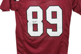 Bryan Edwards Autographed/Signed College Style Red XL Jersey BAS 33190