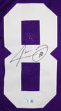 Jarvis Landry Autographed Purple College Style Jersey - Beckett W Hologram