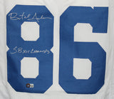 Butch Johnson Autographed/Signed Pro Style White XL Jersey SB Champs BAS 33983