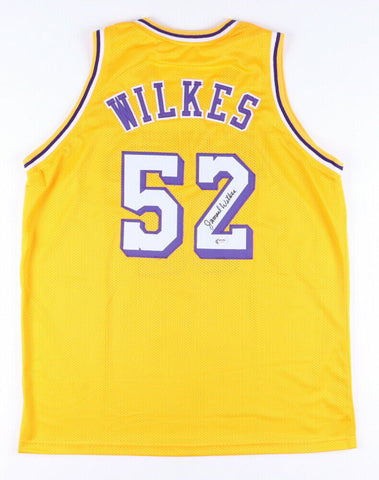 Jamaal Wilkes Signed Los Angeles Lakers Jersey (PSA COA) 4xNBA Champion Forward