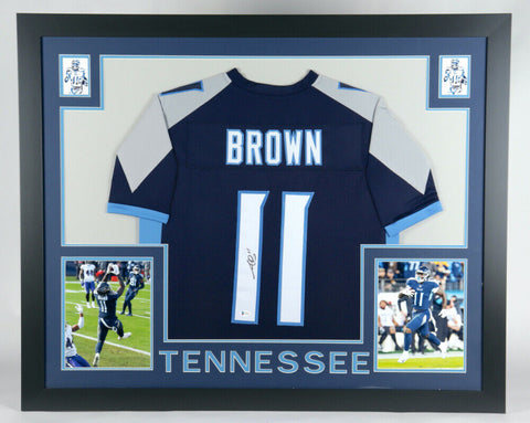 A. J. Brown Signed 35x43 Custom Framed Tennessee Titans Jersey (Beckett COA) W.R