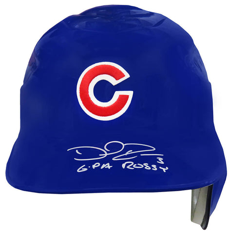 David Ross Signed Rawlings Cool-Flo Auth Batting Helmet w/G-Pa Rossy - (SS COA)
