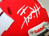 TJ Watt Signed Wisconsin Badgers AMP Speed Mini Helmet- Beckett W Holo *White