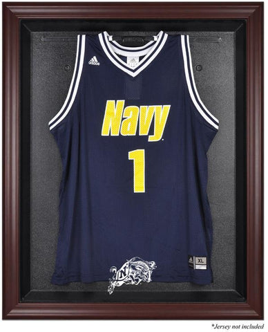 Navy MidshipMahogany Framed Logo Jersey Display Case Authentic