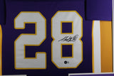 ADRIAN PETERSON (Vikings purp TOWER) Signed Autographed Framed Jersey Beckett