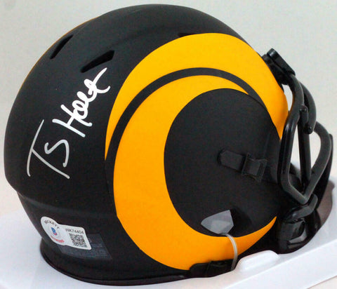 Torry Holt Autographed St. Louis Rams Eclipse Speed Mini Helmet- Beckett W *Slvr