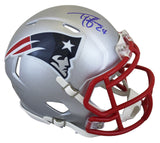 Patriots Ty Law Authentic Signed Speed Mini Helmet Autographed BAS Witnessed