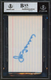 Yankees Joe Torre Authentic Signed 3x5 Index Card Autographed BAS Slab